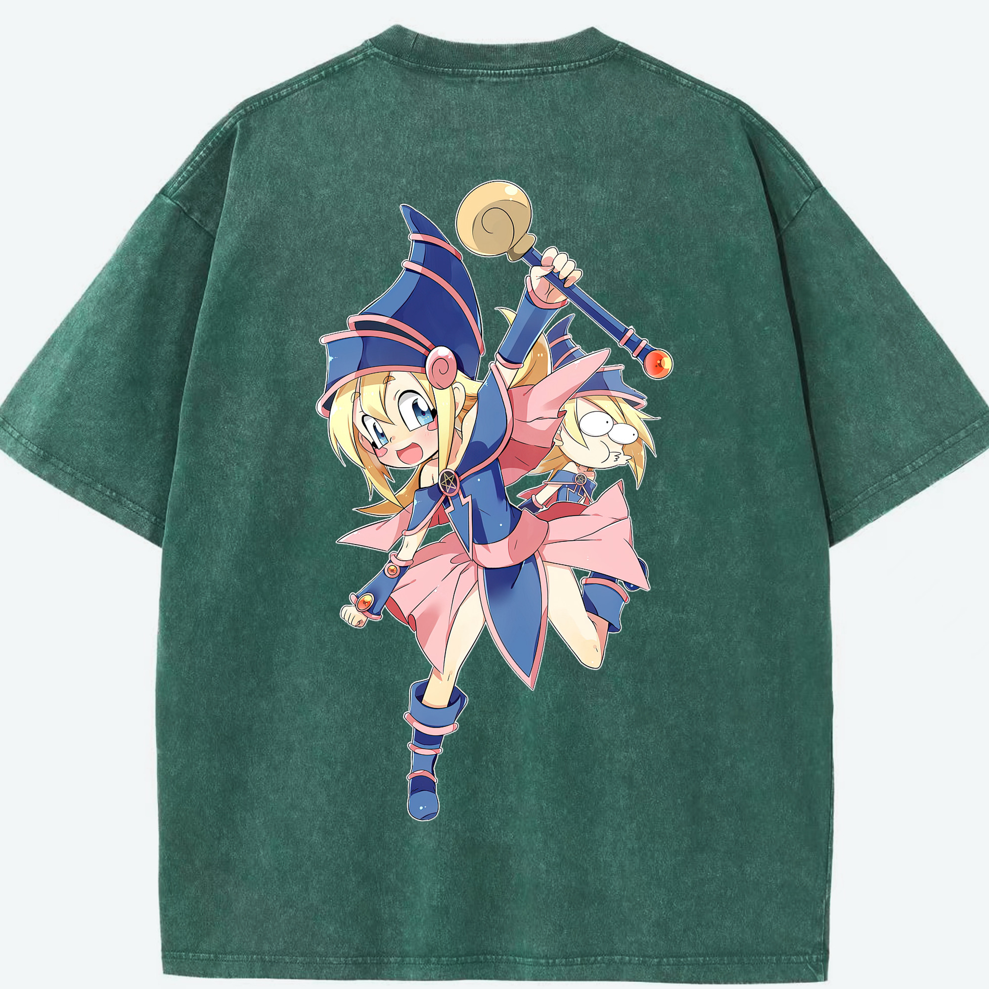 （画像用） 遊☆戯☆王 Yu-Gi-Oh! 綿100% ヴィンテージ風 半袖Tシャツ（背面プリント）